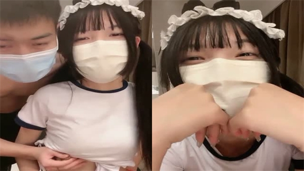 双马尾美少女紧身运动服被两个猛男轮番爆操内射！