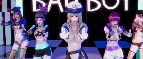 MMD 阿狸阿卡丽双飞盛宴 极品骚穴淫荡呻吟