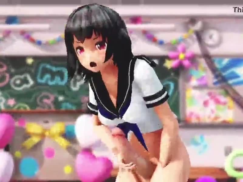 MMD 极品扶她双性巨根狂干骚穴 前后双插淫汁四溅
