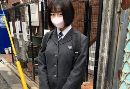 POK-054 顔出し【個人撮影】激レア_黒パンストの制服女子とハメ撮り_SNSで知り合った美脚娘に種付SEX