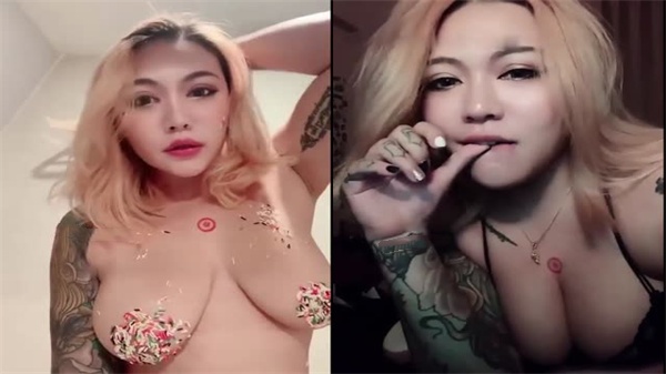 狂野纹身极品女模私拍流出！无毛粉嫩嫩逼紫薇吹箫，骚穴湿透求操