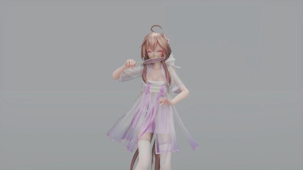 MMD22 汉服真空极品骚货乐正绫 淫纹蜜穴千里邀月被爆操