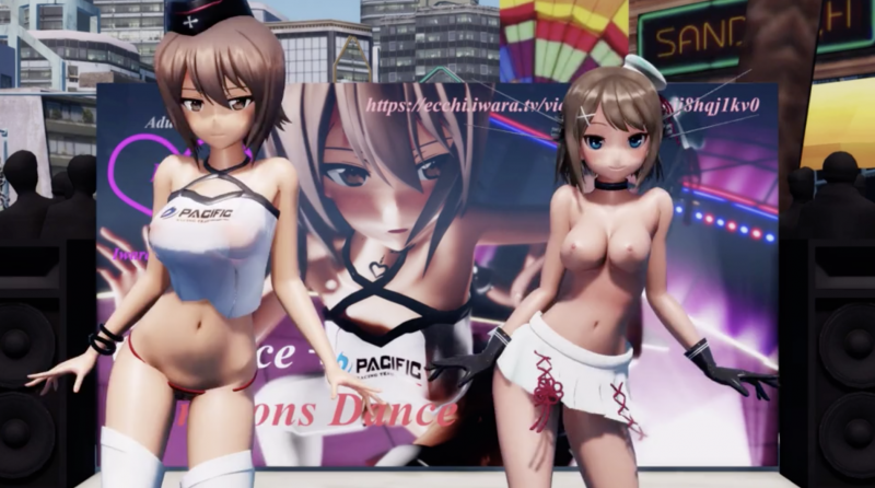 MMD巨乳骚货大跳淫荡抖臀舞，白丝嫩逼诱惑直插