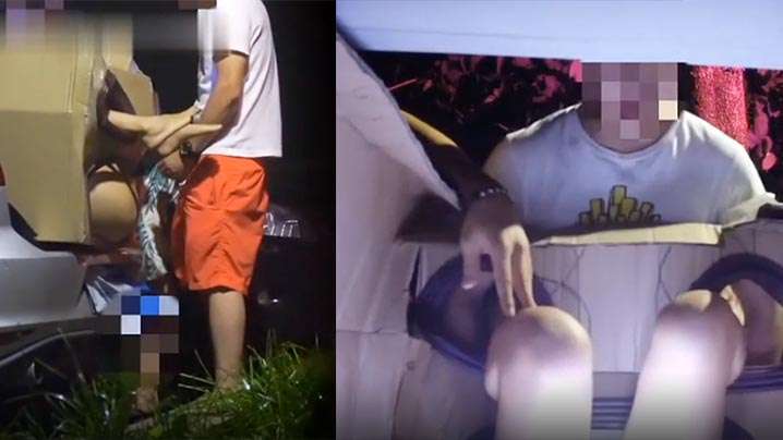 
重磅推荐外站大神三更半夜系列_满足变态老公的要求将老婆装箱子里野外放置_邀请路人随便玩