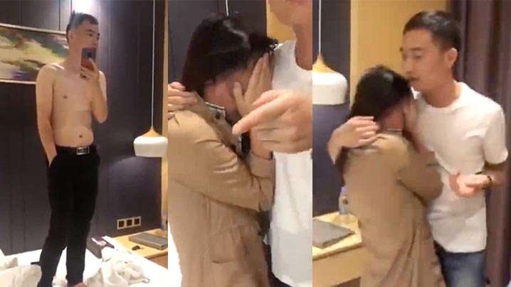 
抓奸现场新婚不久妻子出轨