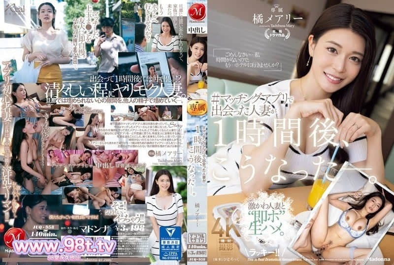 
JUQ-958  在配对软件上遇到的人妻，一小时后，变成了这样 橘玛丽